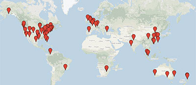 Map of Talentx7 Assessment Locations